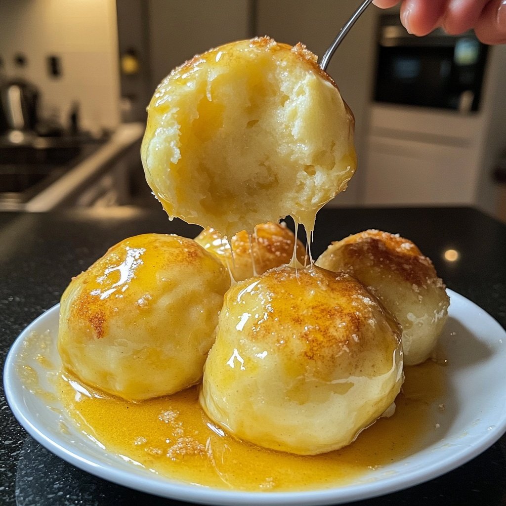 Kartoffelknödel mit Buttersoße