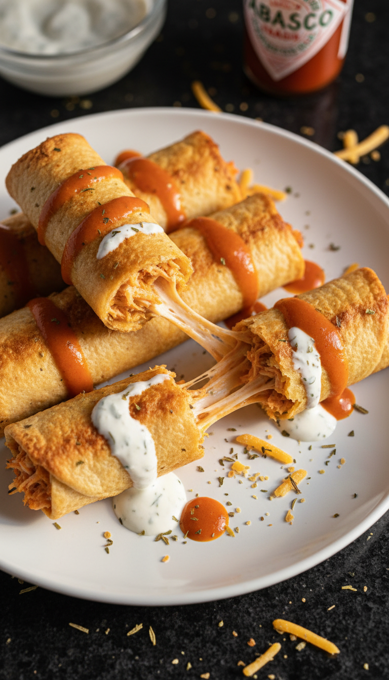 Buffalo Hähnchen Röllchen Rezept​