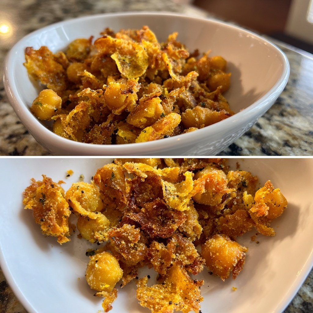 Gebratene Kichererbse pflanzliches Parmesan krümelig