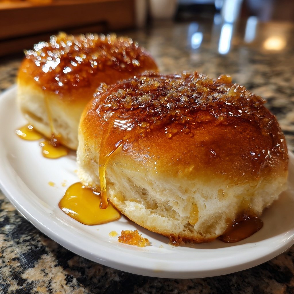 Goldener Honig Pan Brötchen