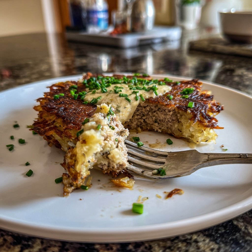 Rinderfilet-Tatar auf Kartoffelrösti