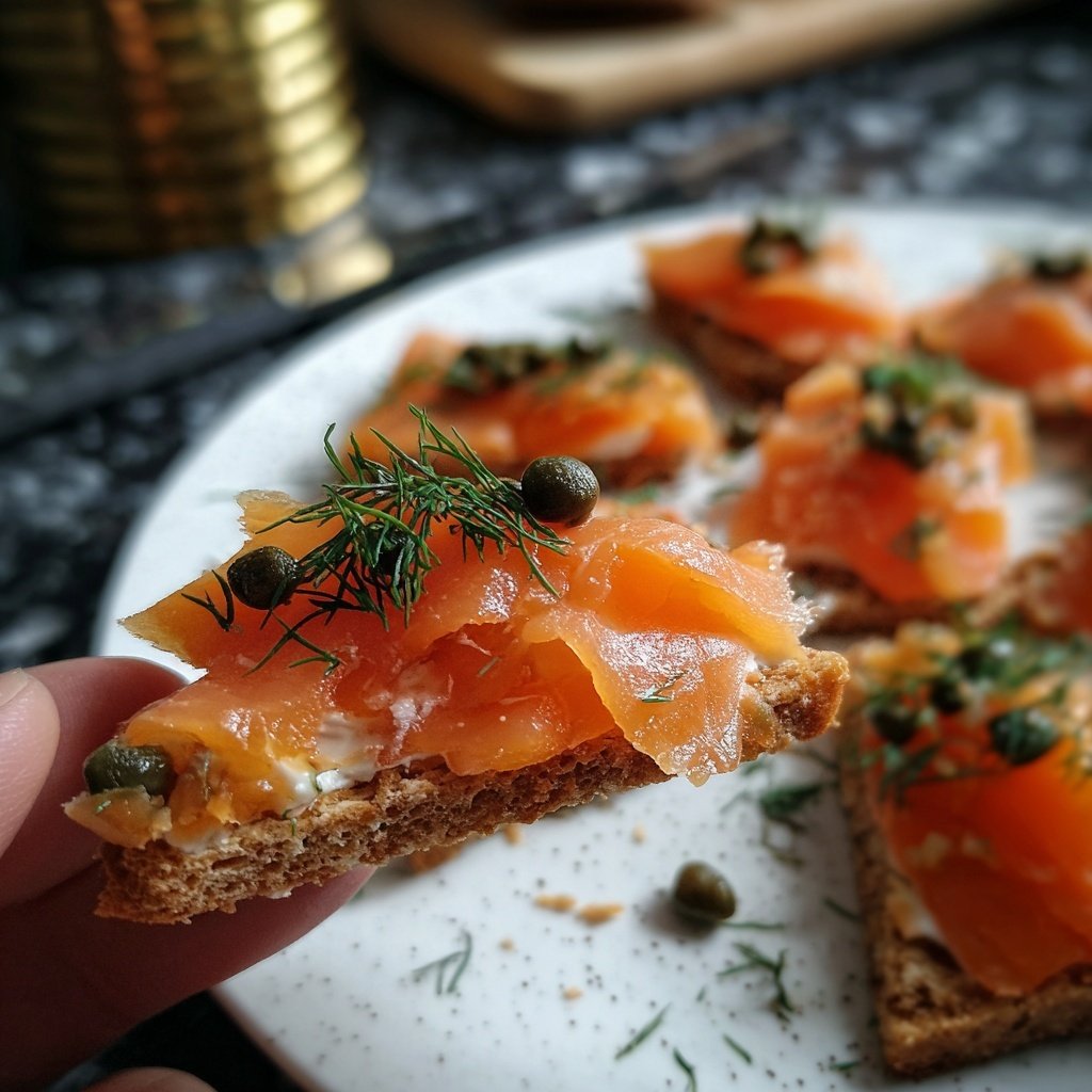 Geräucherter Lachs Appetizer Häppchen