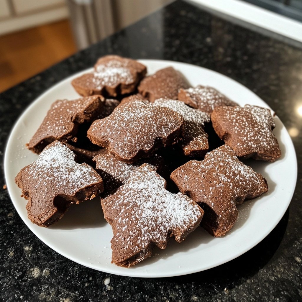 Schokomandeln mit Puderzucker