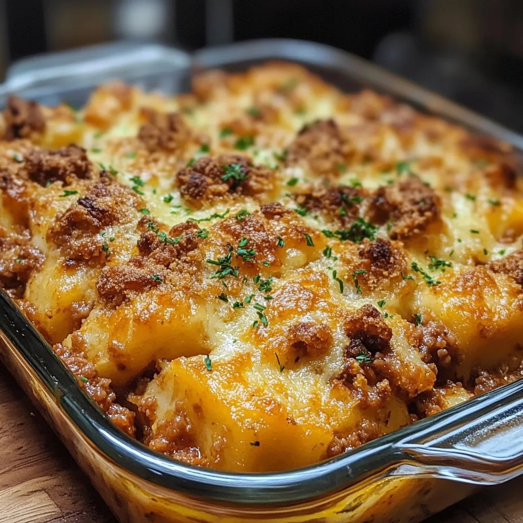 Kroketten Auflauf mit Hackfleisch