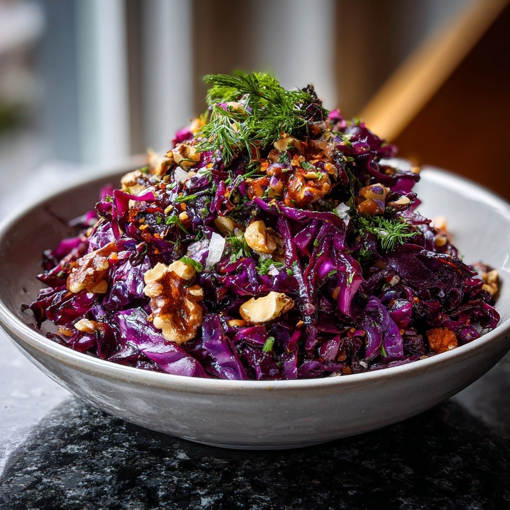 Gerösteter Rotkohl Salat | Vegan & Schnell Rezept