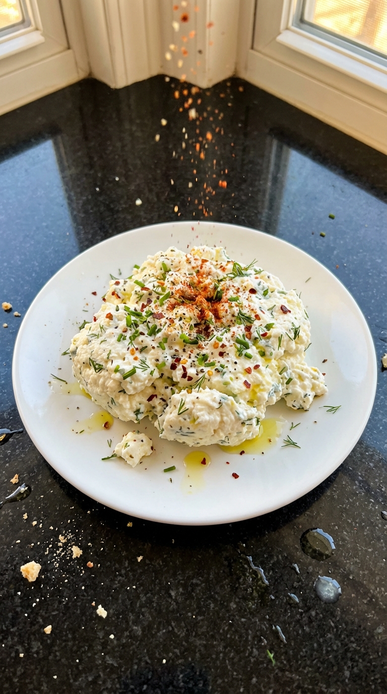 Hüttenkäse mit Gewürzen​