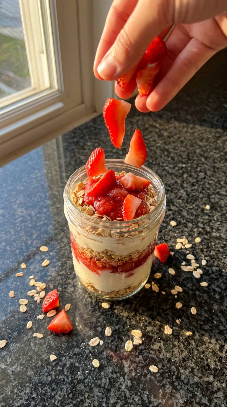 Joghurt Parfait Erdbeer Oats