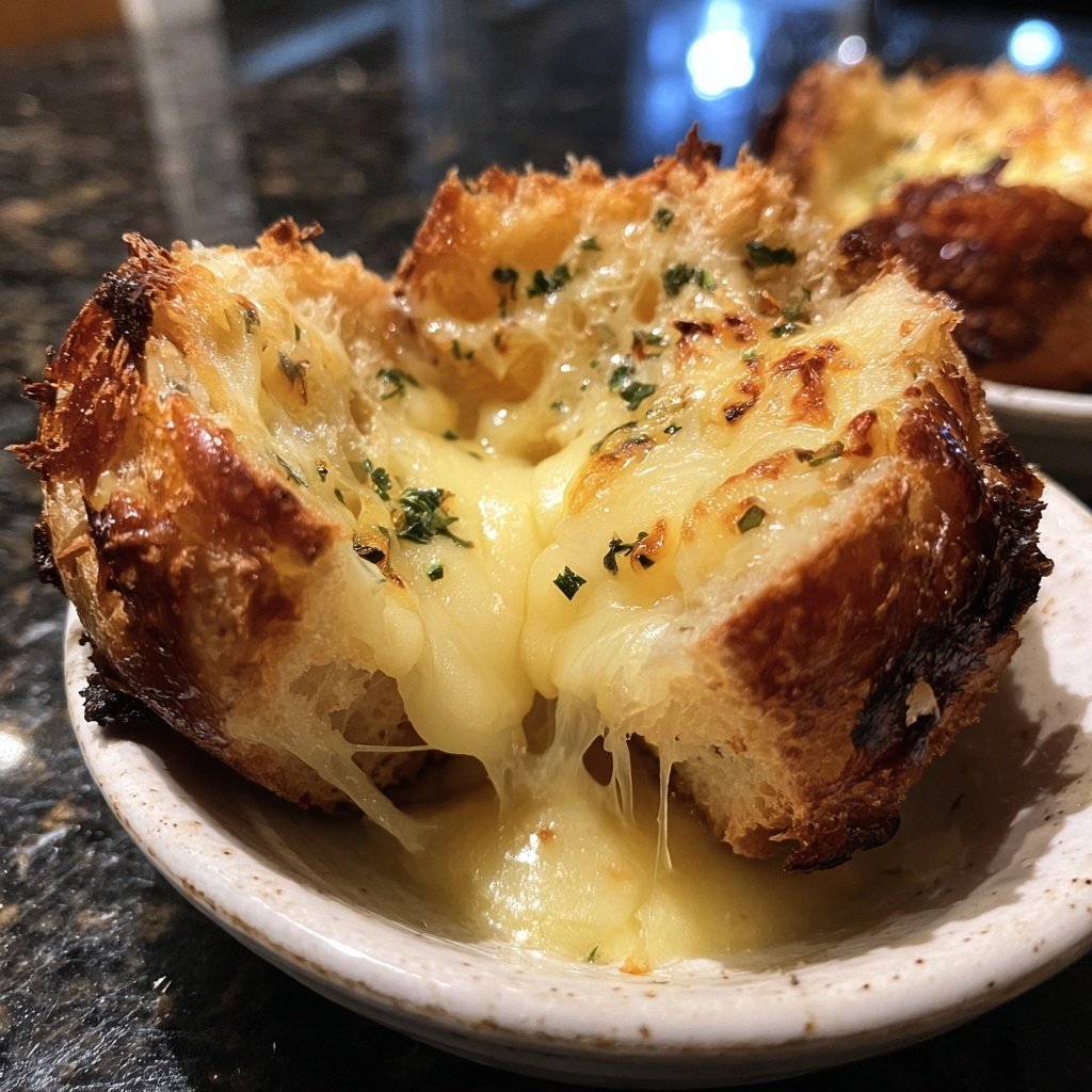 Fondue Beilage geröstete Brotwürfel