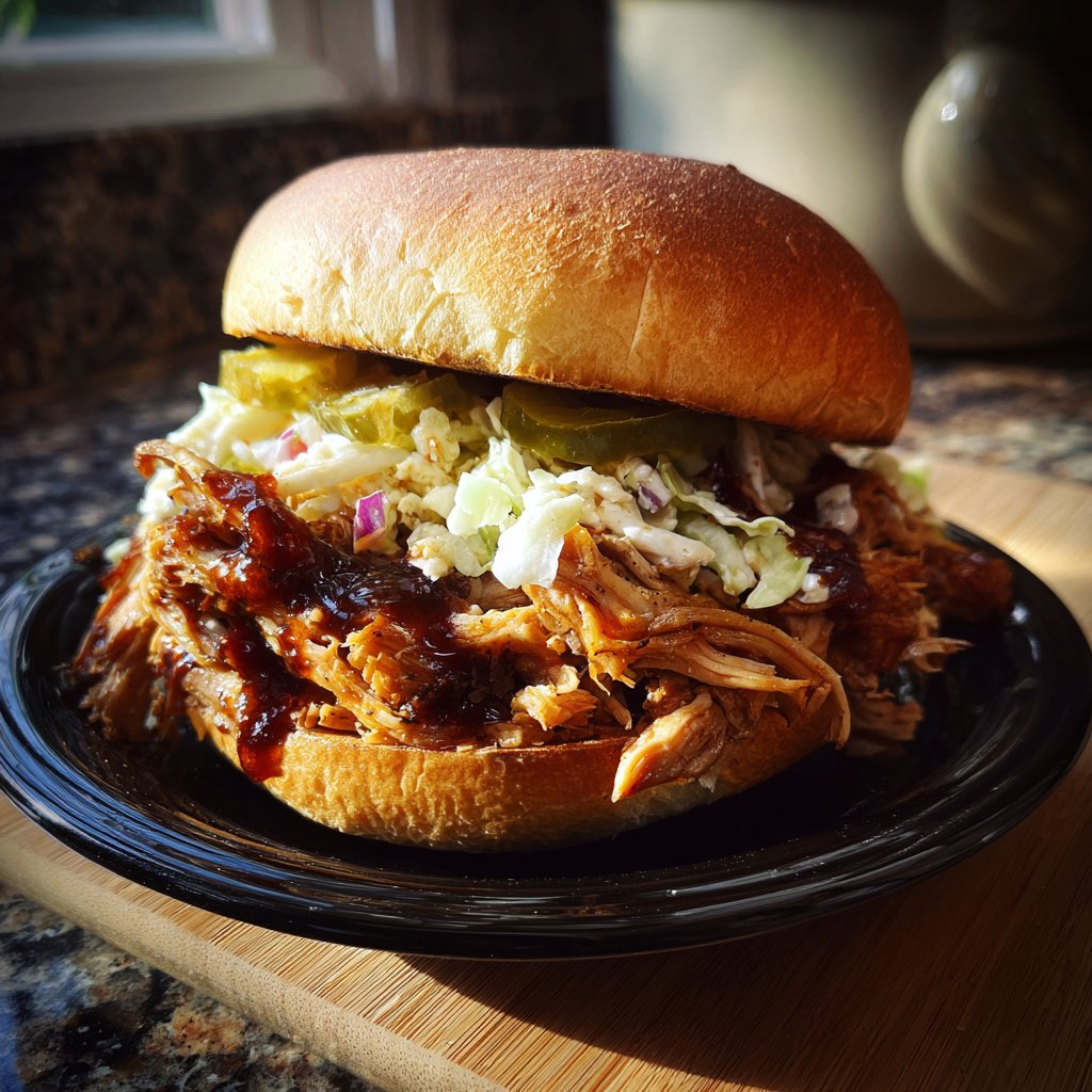 Pulled Pork Sandwich Langsam Kocher