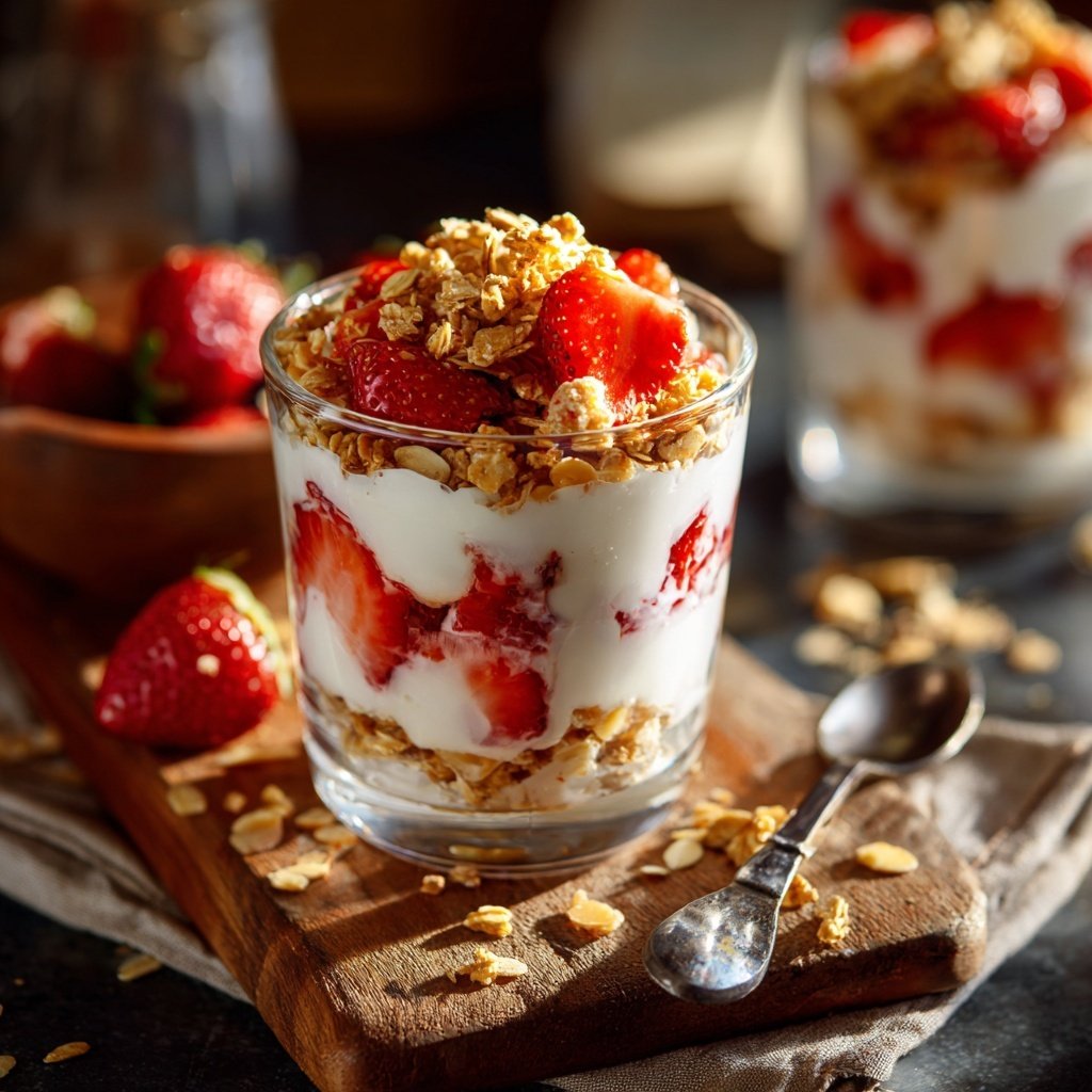 Strawberry Almond Breakfast Parfait