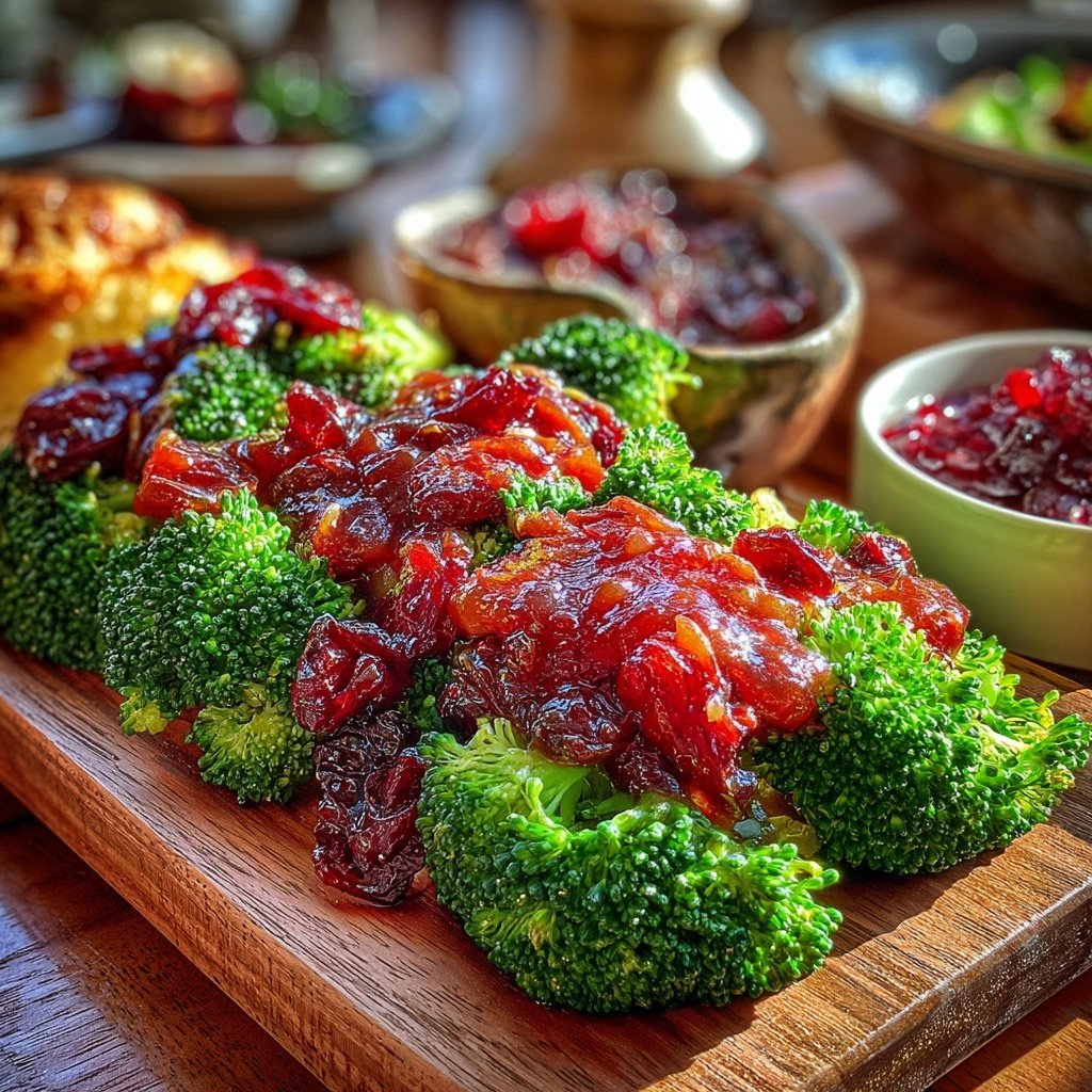 Brokkoli mit Apfel-Cranberry-Relish