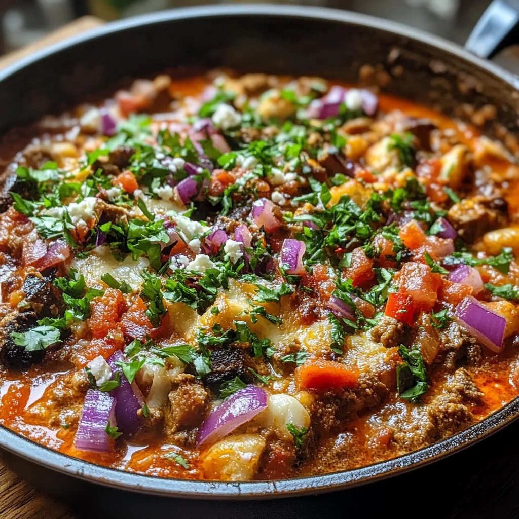 Griechische Kritharaki-Pfanne