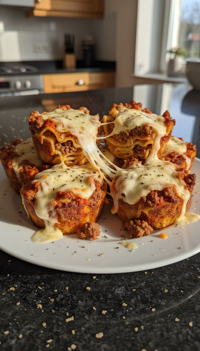 Hackfleisch Lasagne Muffins