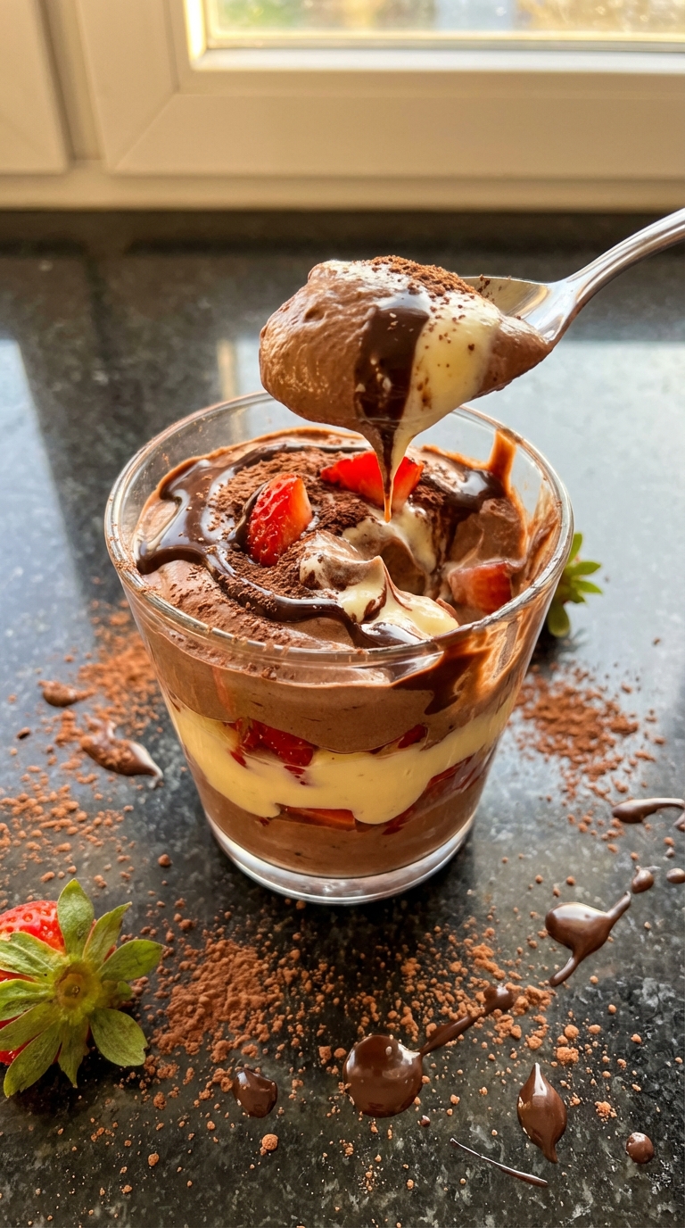 Schoko Traum Erdbeer Becher​