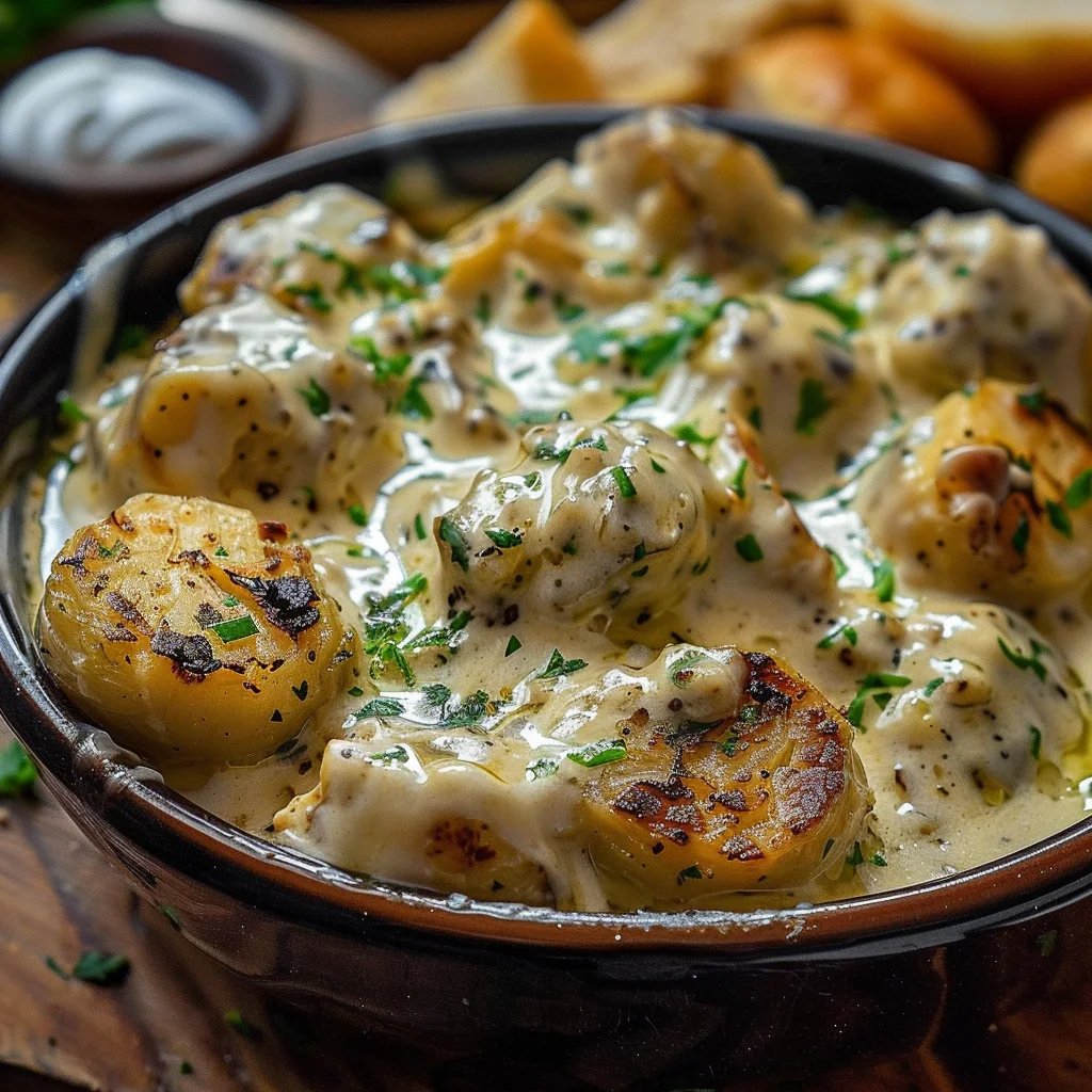 Rosenkohl in Frischkäse Senfsauce