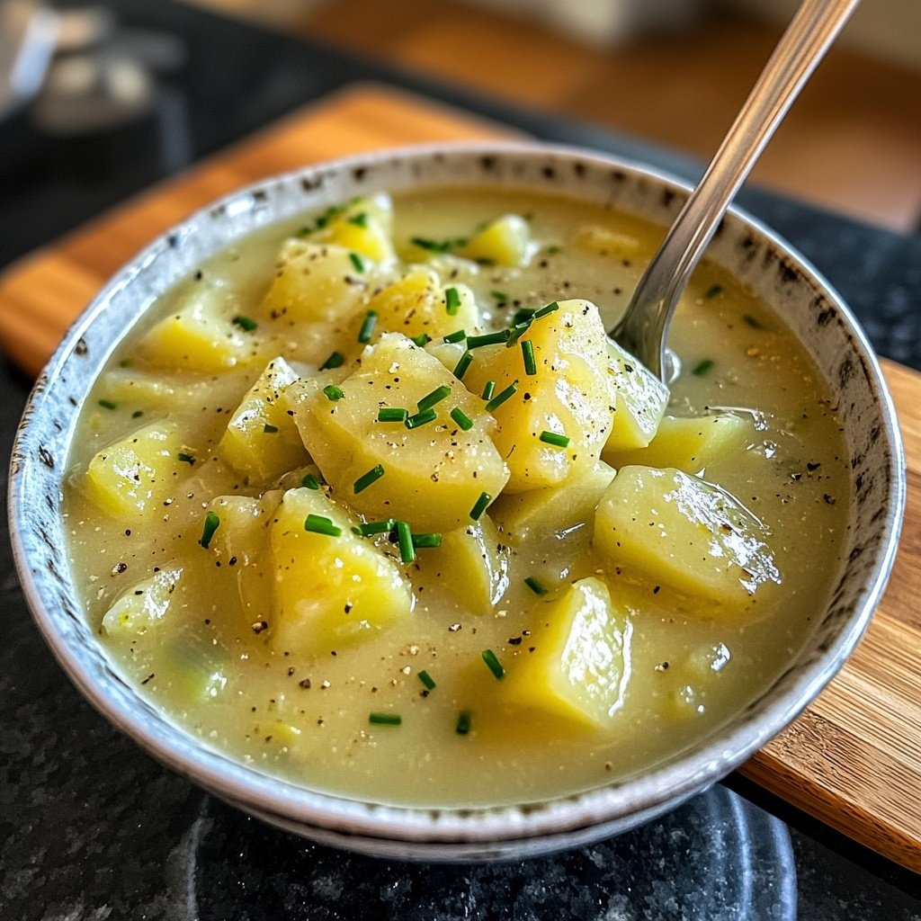 Cremige Kartoffel-Lauch-Suppe für kalte Abende