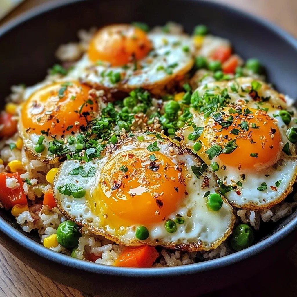 Gebratener Reis mit Gemüse und Ei