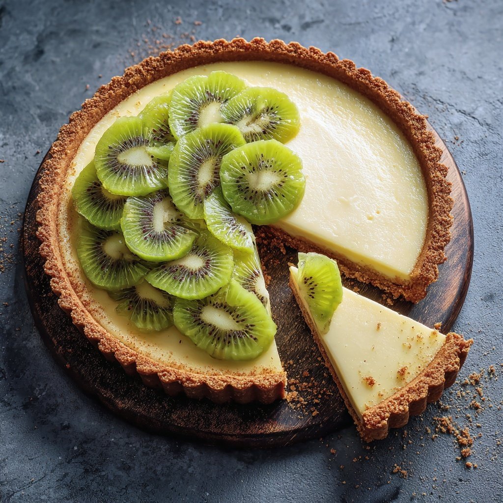 Fruchtige Vanille-Tarte mit Kiwi