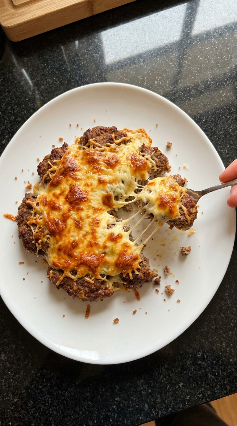 Gehacktes mit Käse überbacken