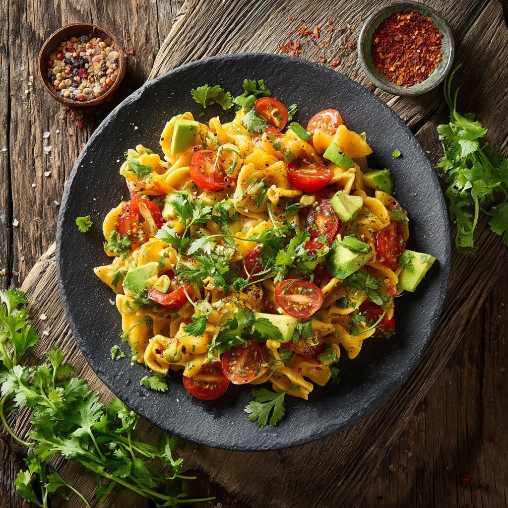 Taco-Pasta-Salat mit Koriander