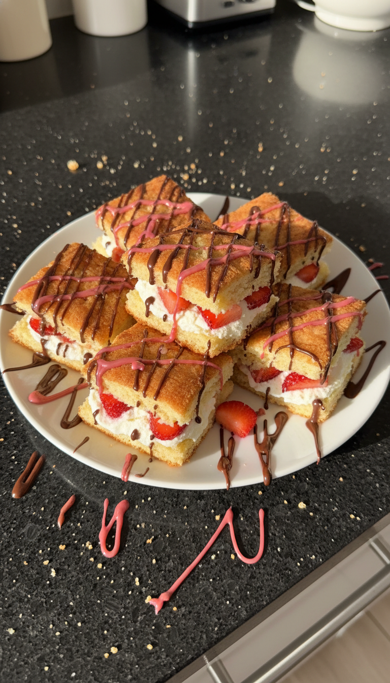 Schoko Erdbeer Shortcake Häppchen​