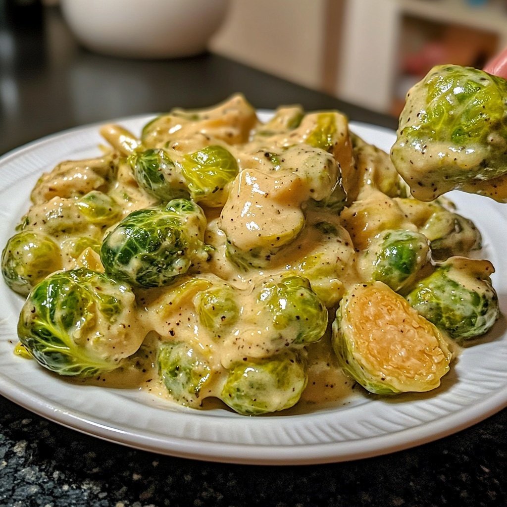 Rosenkohl in Frischkäse Senfsauce