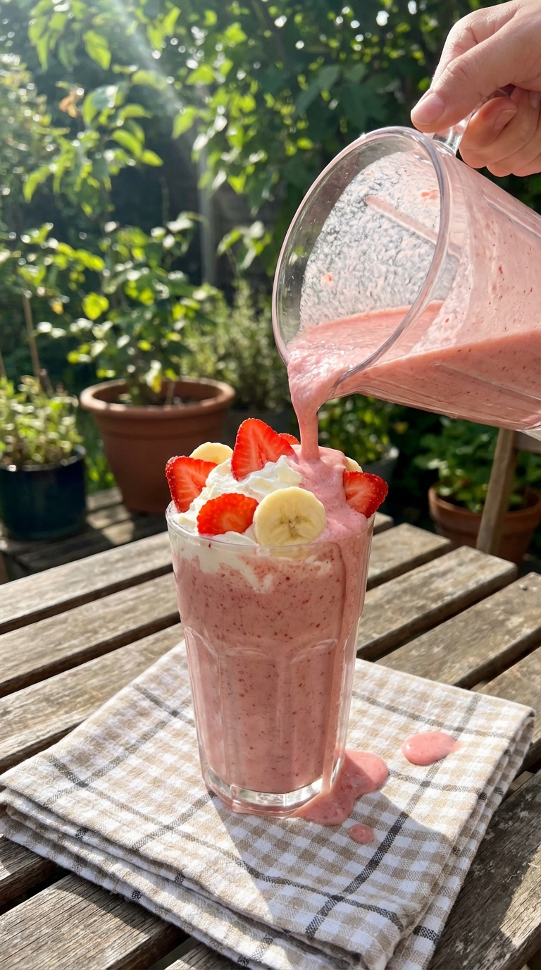 Erdbeer Bananen Milchshake