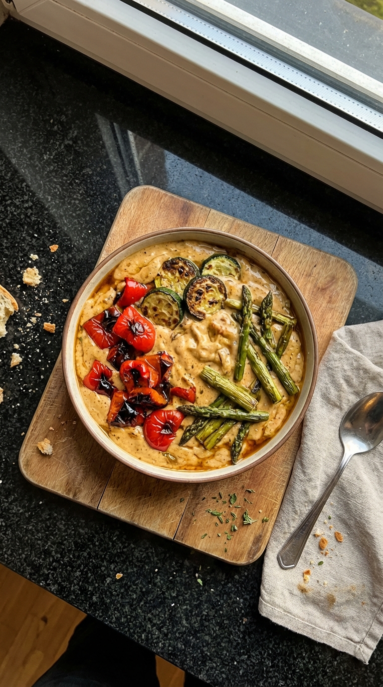 Geröstetes Knoblauch Aioli Gemüse