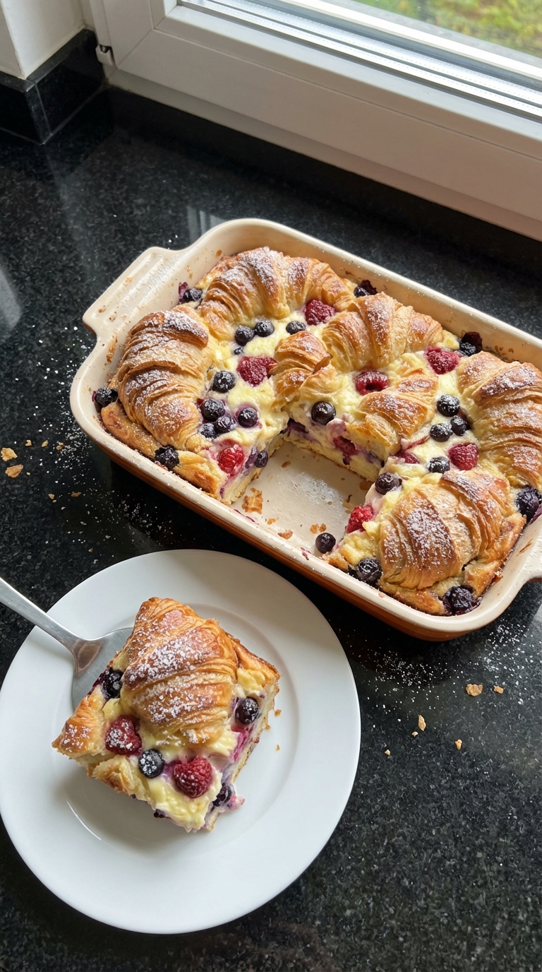 Süßer Frühstücks Croissant Auflauf​